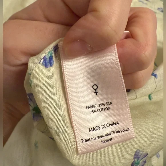 Selkie Blue Vine French Puff Dress - Picture 5 of 6